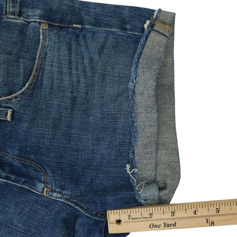Paige Fairfax Premium Denim DIY Cut Off Shorts Womens Size 29 Flap Pockets - Picture 5 of 13